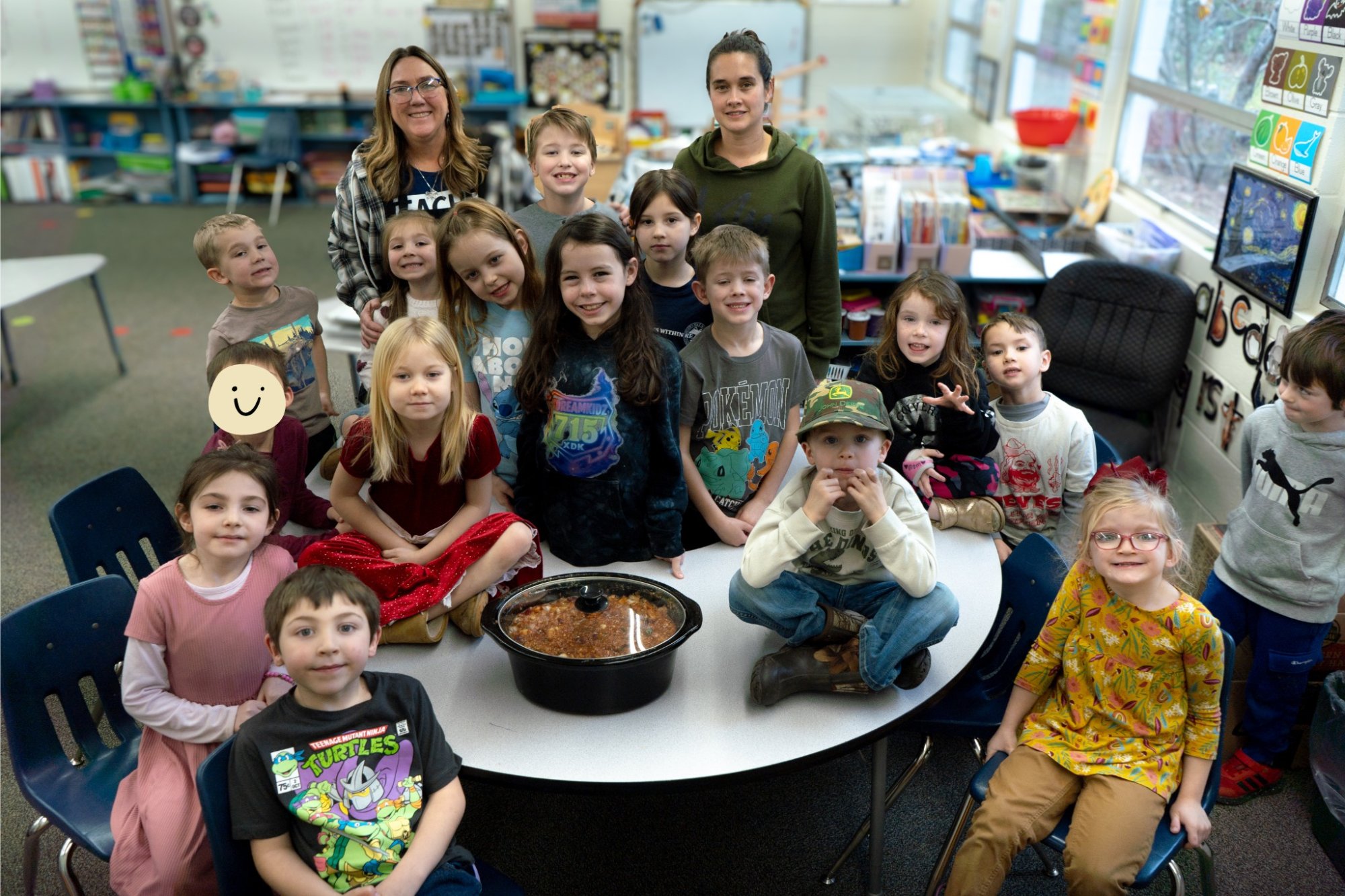 REACH students and teachers gathered in classroom